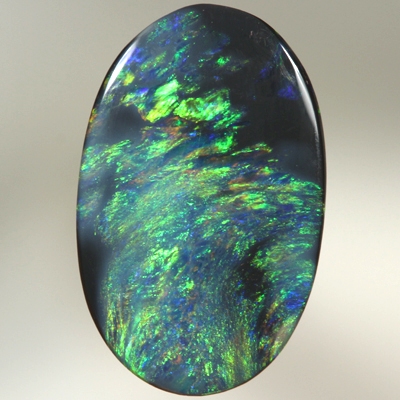SOLID BLACK OPAL Bright golden fire display 